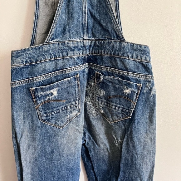 G-Star Distress Skinny Patch Work Overall Jumpsuit Denim - Picture 8 of 12